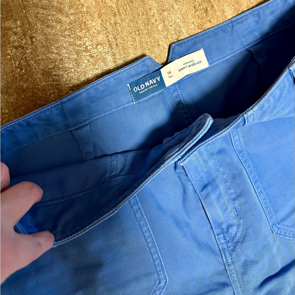 Old Navy Baggy High Rise 14 Tall Cornflower Blue - Picture 4 of 6